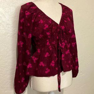 Boho Blouse Peasant Top Small